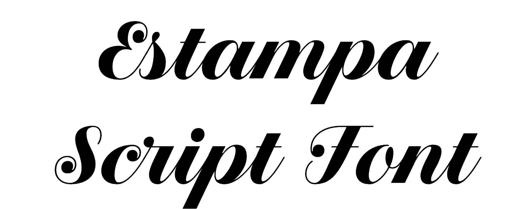 Estampa Script Font