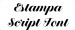 Estampa Script Font
